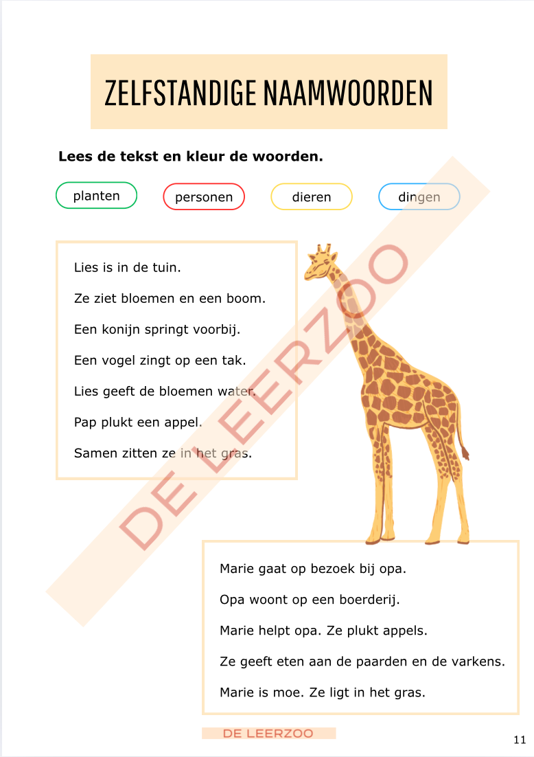 Taalgiraf 3e leerjaar