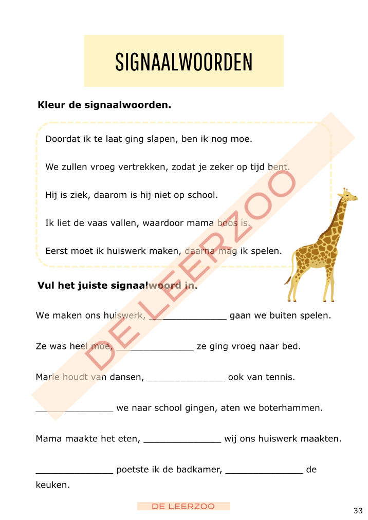 Taalgiraf 4e leerjaar