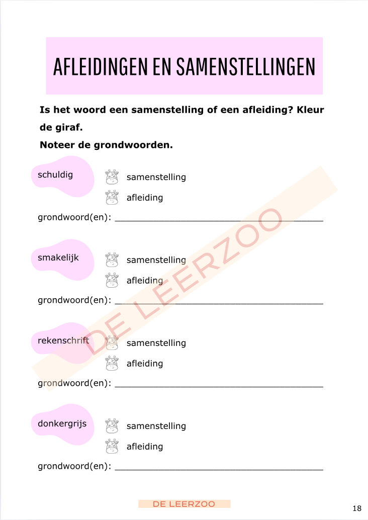 Taalgiraf 6e leerjaar