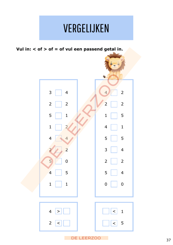 Rekenleeuw: getallenkennis tot 20