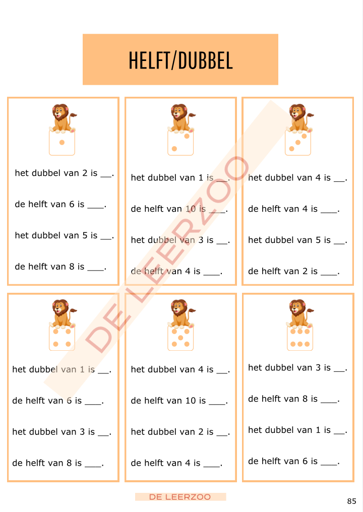 Rekenleeuw: getallenkennis tot 20