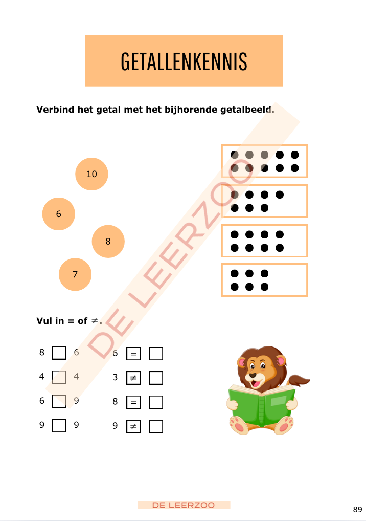 Rekenleeuw: getallenkennis tot 20