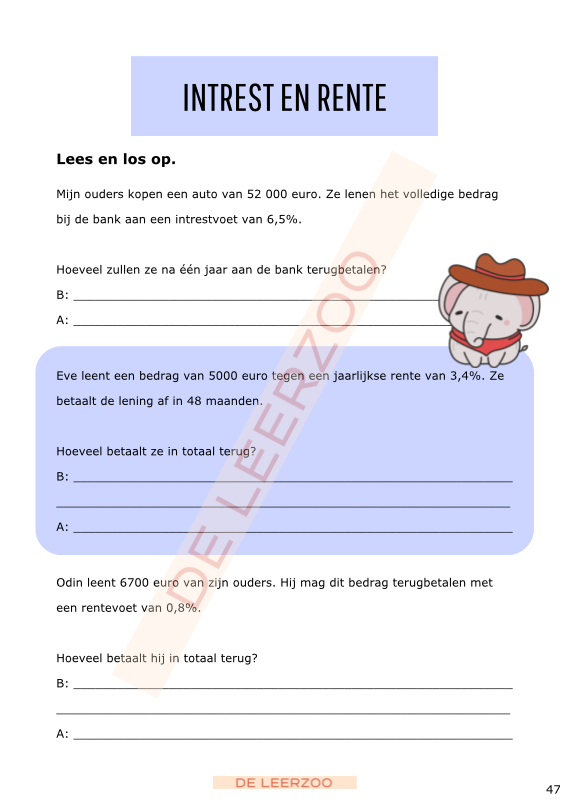 Rekenolifant: metend rekenen (1ste t.e.m. 6e leerjaar - groep 3 tot 8)