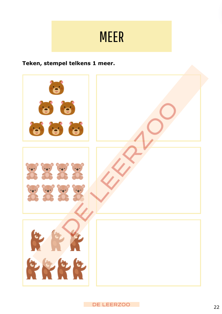 Leerbeer: voorschoolse vaardigheden