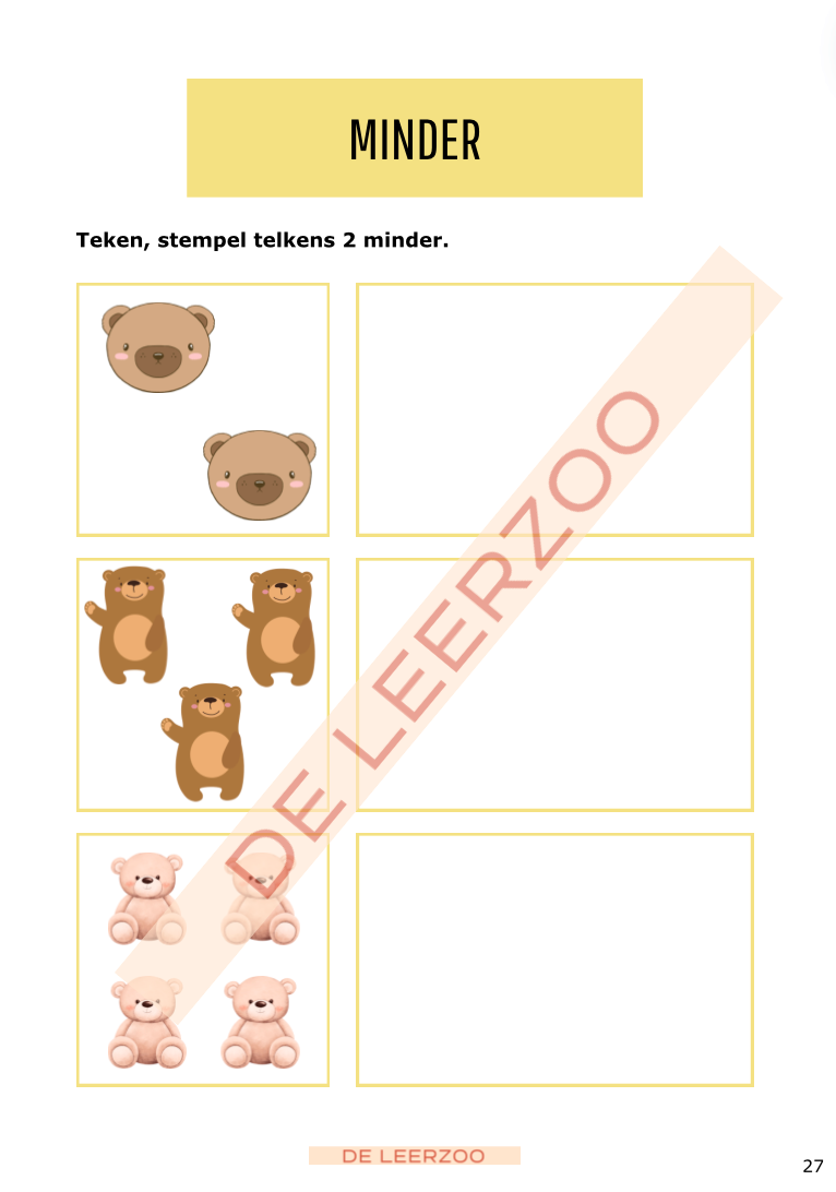 Leerbeer: voorschoolse vaardigheden