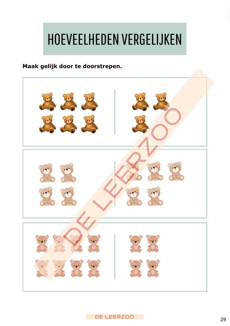 Leerbeer: voorschoolse vaardigheden