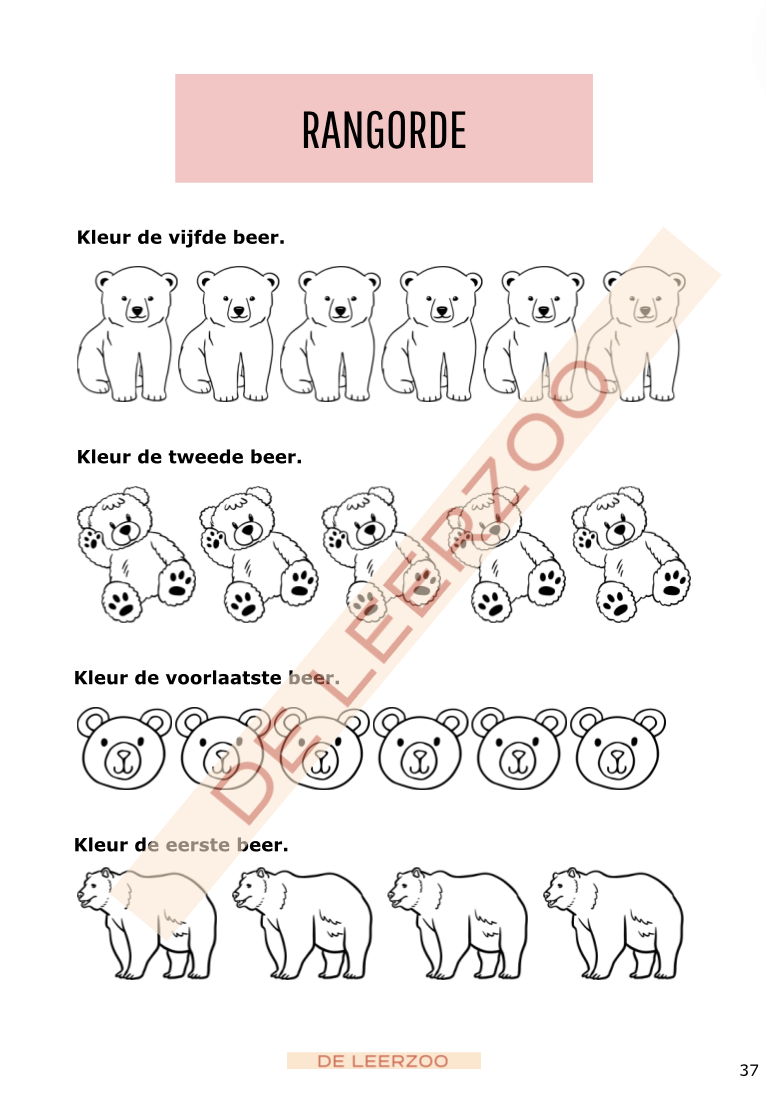 Leerbeer: voorschoolse vaardigheden