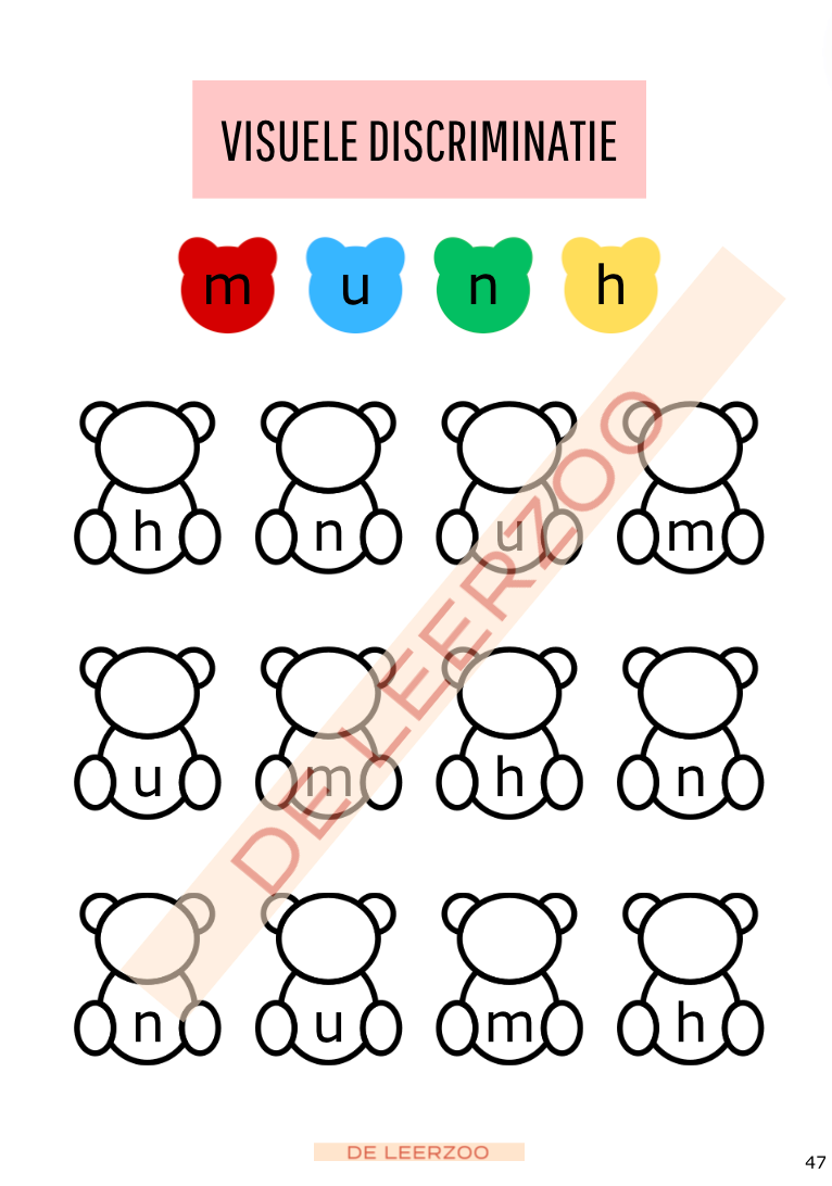 Leerbeer: voorschoolse vaardigheden