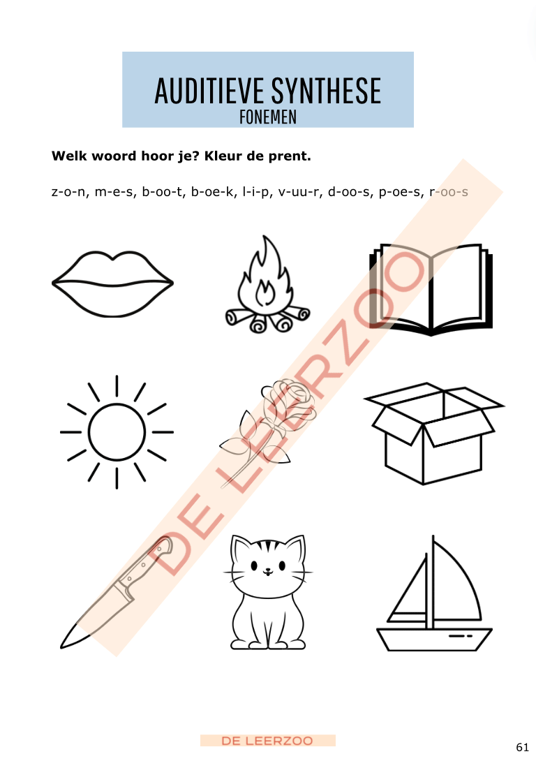 Leerbeer: voorschoolse vaardigheden