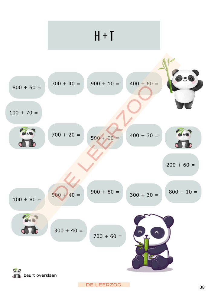 Rekenpanda: hoofdrekenen tot 1000