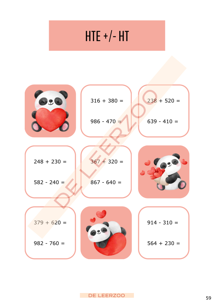 Rekenpanda: hoofdrekenen tot 1000