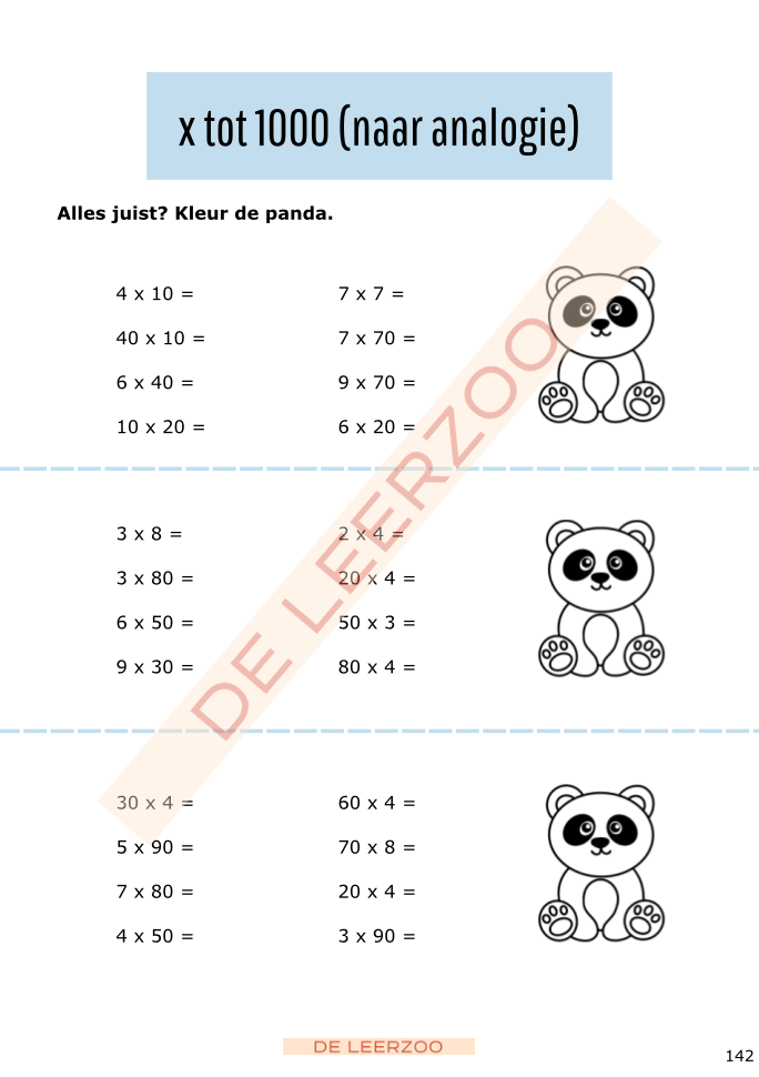 Rekenpanda: hoofdrekenen tot 1000