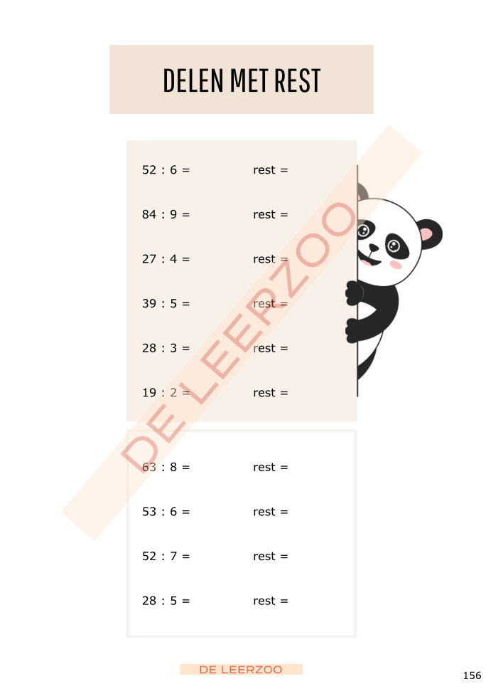 Rekenpanda: hoofdrekenen tot 1000