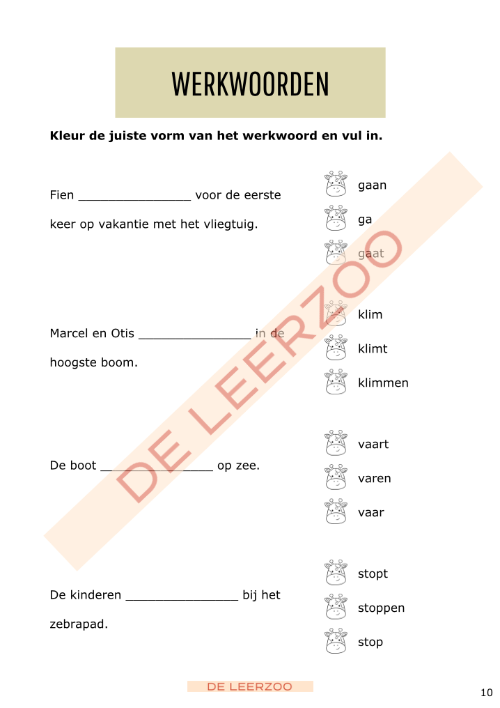 Taalgiraf 4e leerjaar