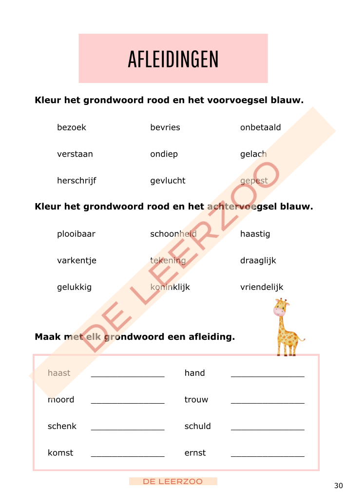 Taalgiraf 4e leerjaar