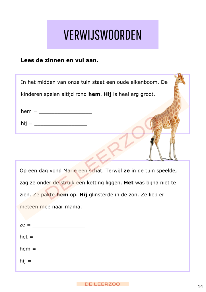 Taalgiraf 6e leerjaar