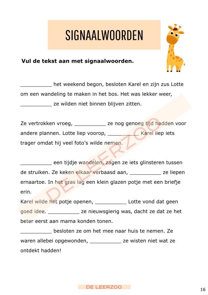 Taalgiraf 6e leerjaar