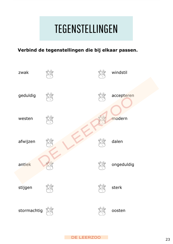 Taalgiraf 6e leerjaar