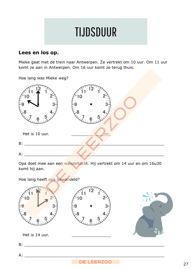 Rekenolifant: metend rekenen (tweede leerjaar/groep 4)