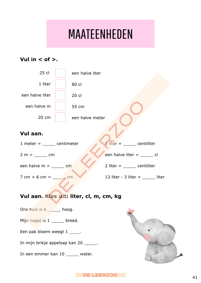 Rekenolifant: metend rekenen (tweede leerjaar/groep 4)