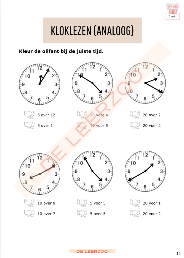 Rekenolifant: metend rekenen (derde leerjaar/groep 5)