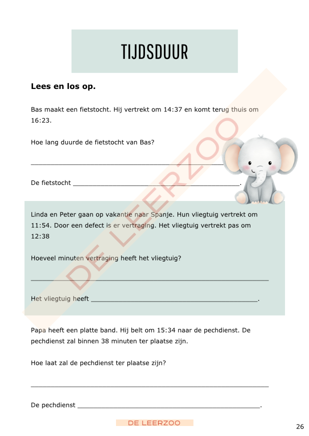 Rekenolifant: metend rekenen (derde leerjaar/groep 5)