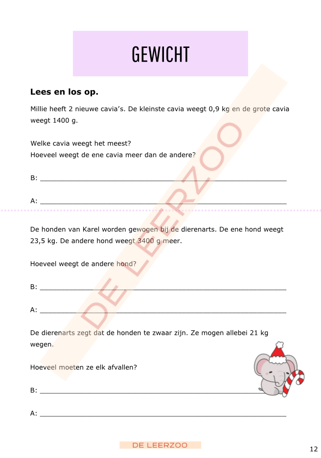 Rekenolifant: metend rekenen (vijfde leerjaar/groep 7)