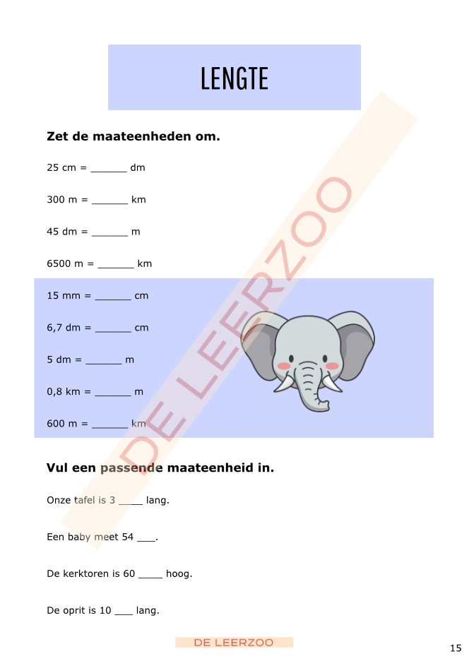 Rekenolifant: metend rekenen (vijfde leerjaar/groep 7)