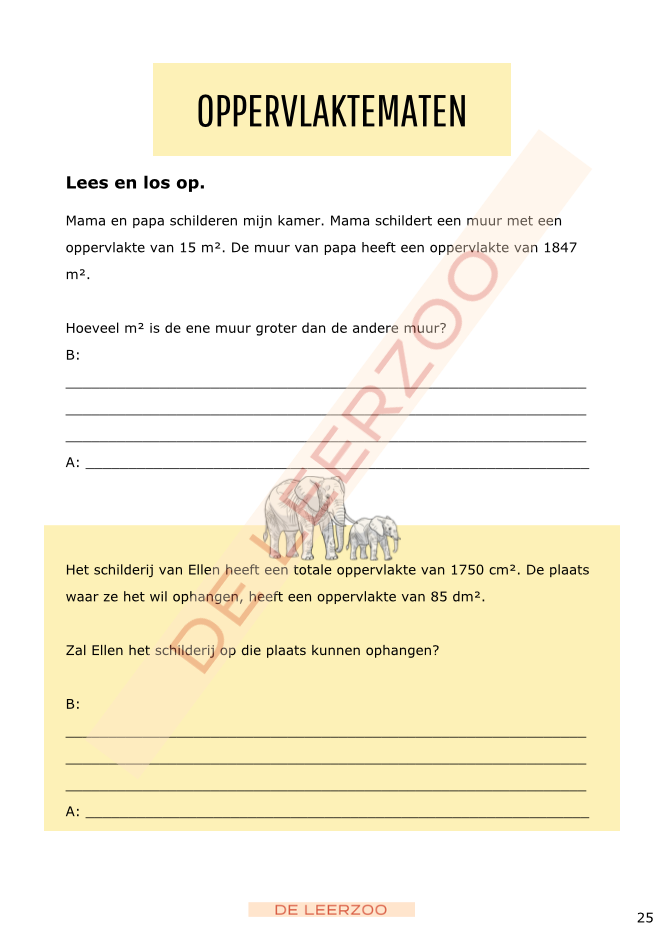 Rekenolifant: metend rekenen (vijfde leerjaar/groep 7)