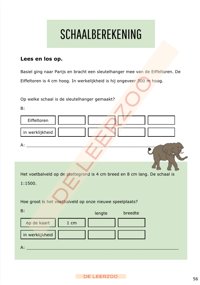 Rekenolifant: metend rekenen (vijfde leerjaar/groep 7)
