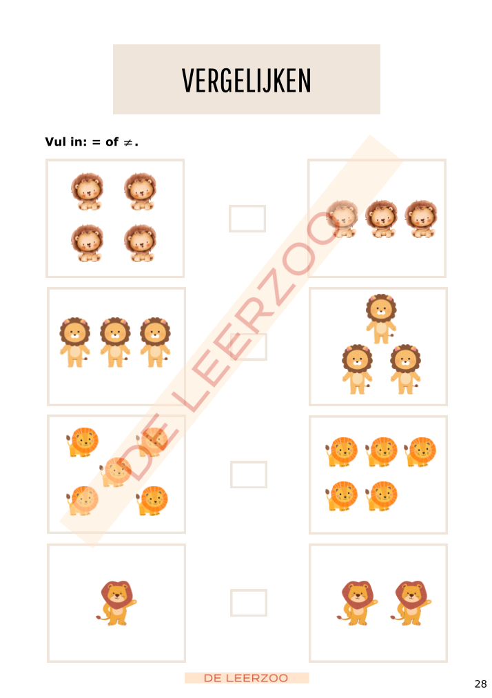 Rekenleeuw: getallenkennis tot 20