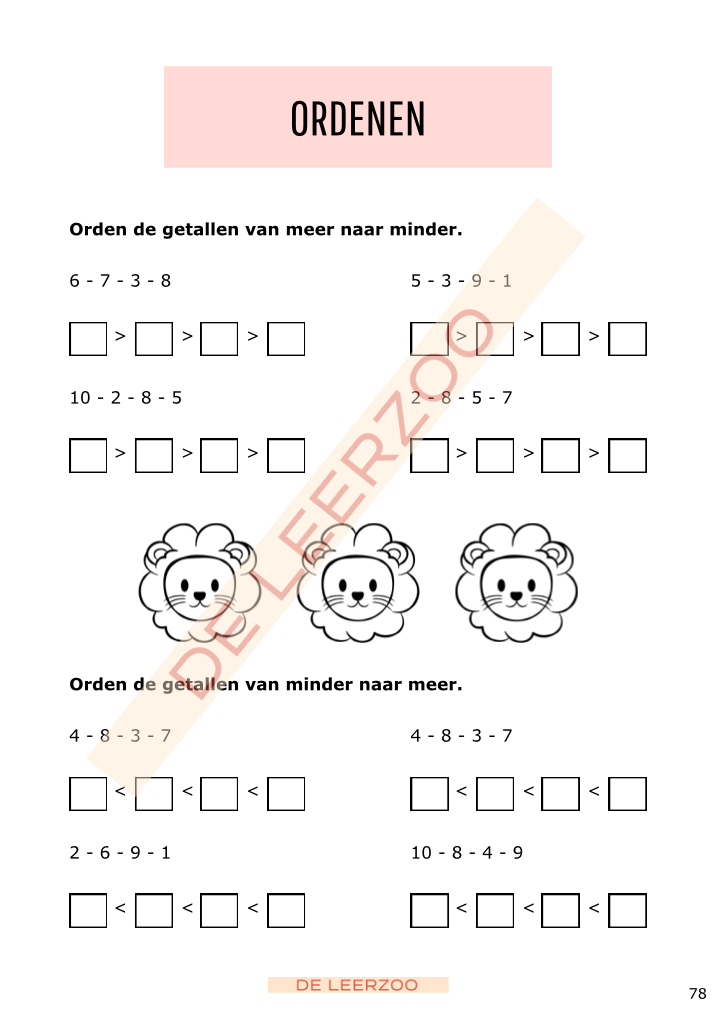 Rekenleeuw: getallenkennis tot 20