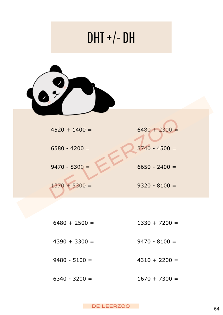 Rekenpanda: hoofdrekenen tot 10 000