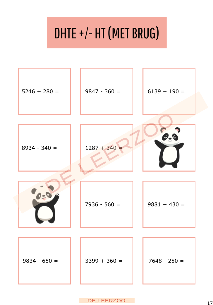 Rekenpanda: hoofdrekenen tot 10 000