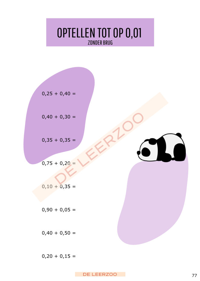 Rekenpanda: hoofdrekenen met kommagetallen