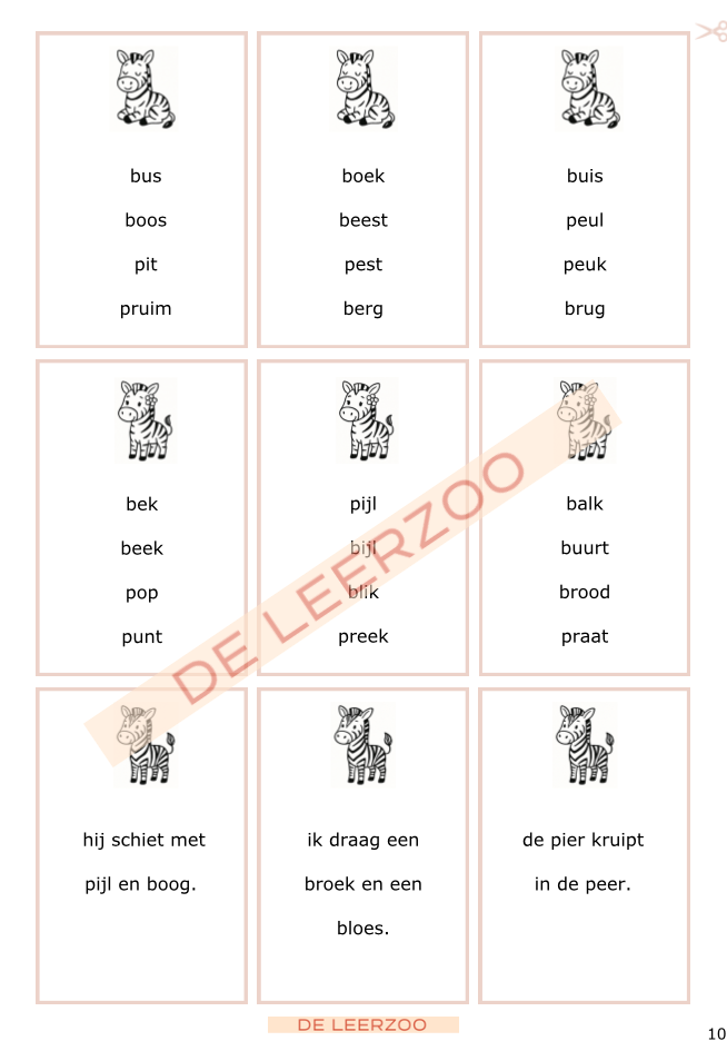 Leeszebra: eerste leerjaar