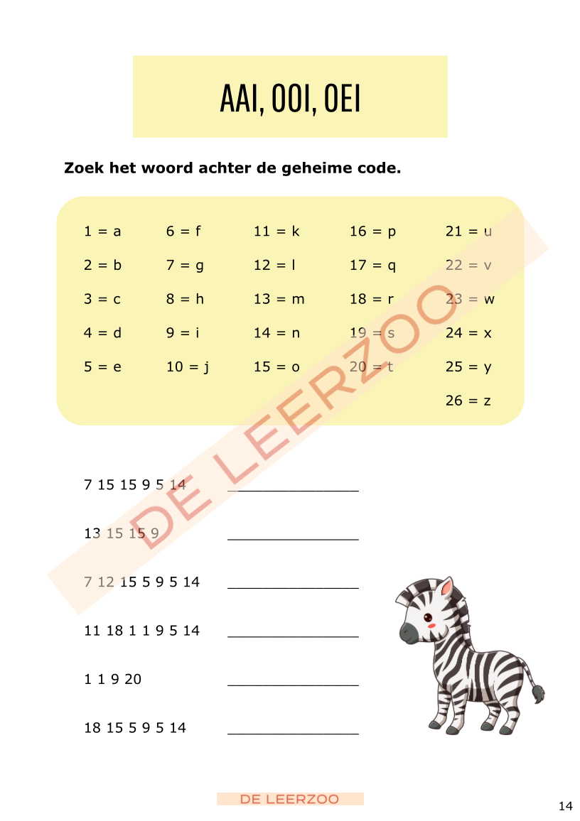 Leeszebra: tweede leerjaar