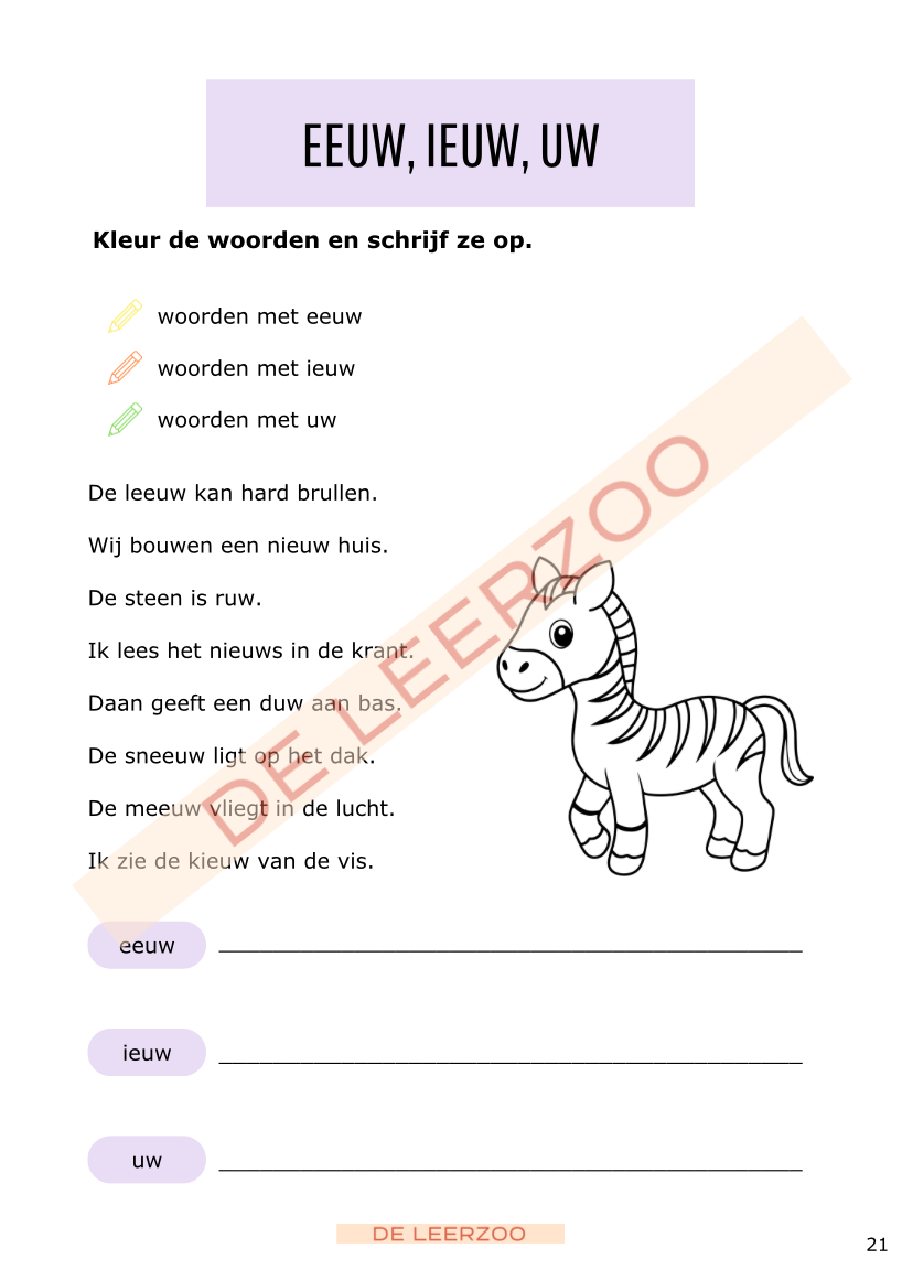Leeszebra: tweede leerjaar