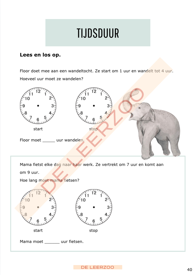 Rekenolifant: metend rekenen (eerste leerjaar/groep 3)