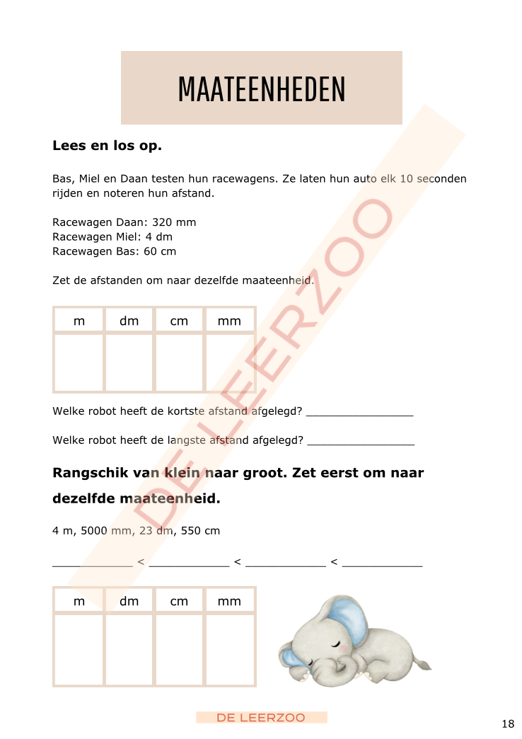Rekenolifant: metend rekenen (vierde leerjaar/groep 6)
