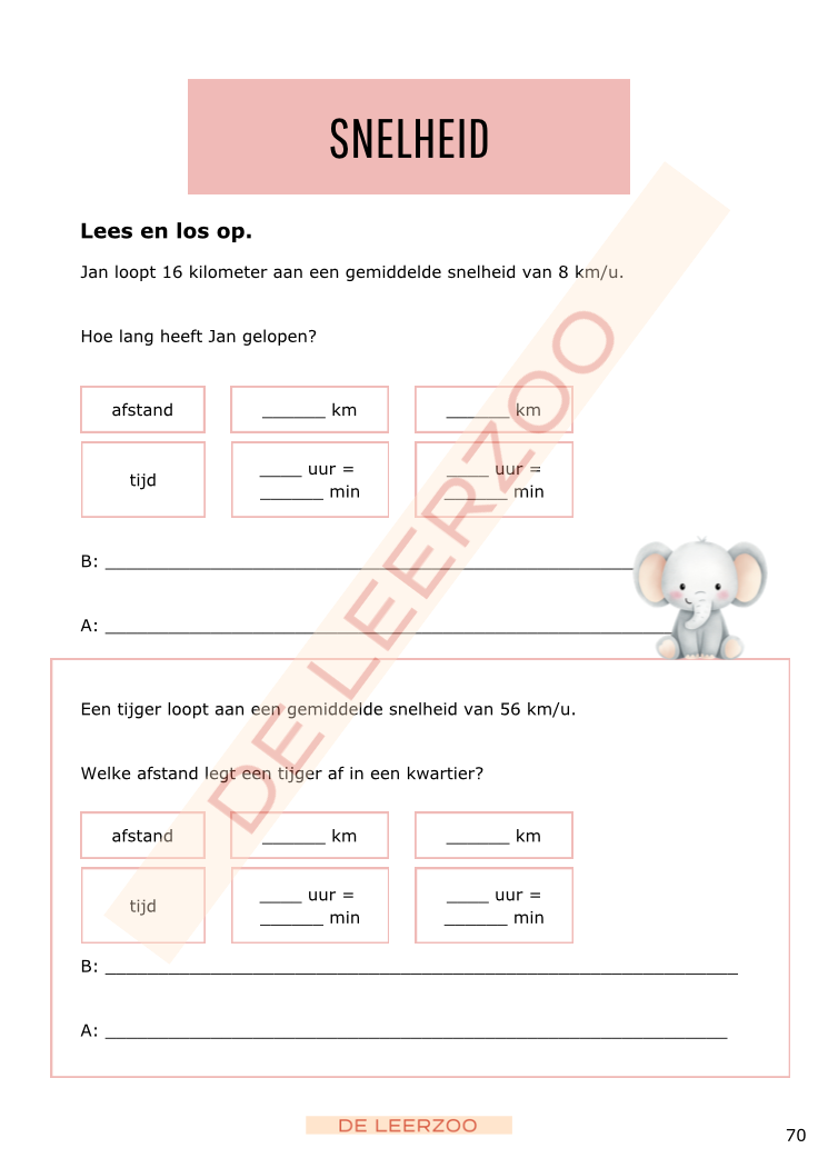 Rekenolifant: metend rekenen (1ste t.e.m. 6e leerjaar - groep 3 tot 8)