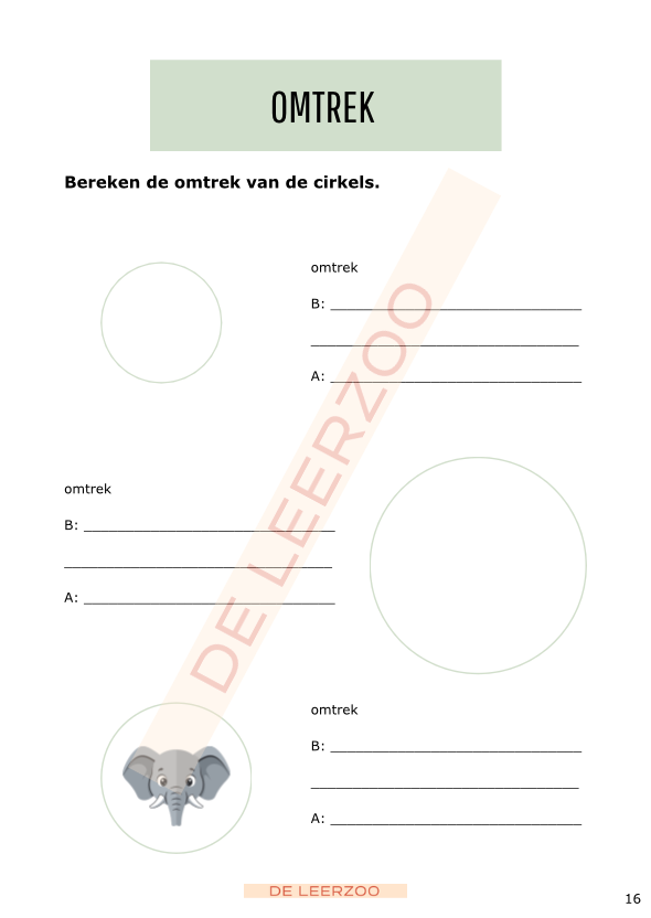 Rekenolifant: metend rekenen (zesde leerjaar/groep 8)