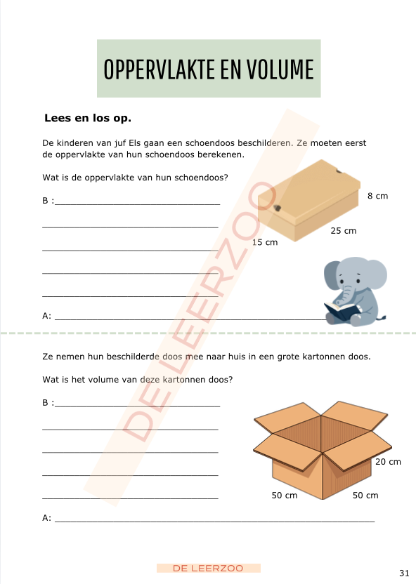 Rekenolifant: metend rekenen (zesde leerjaar/groep 8)