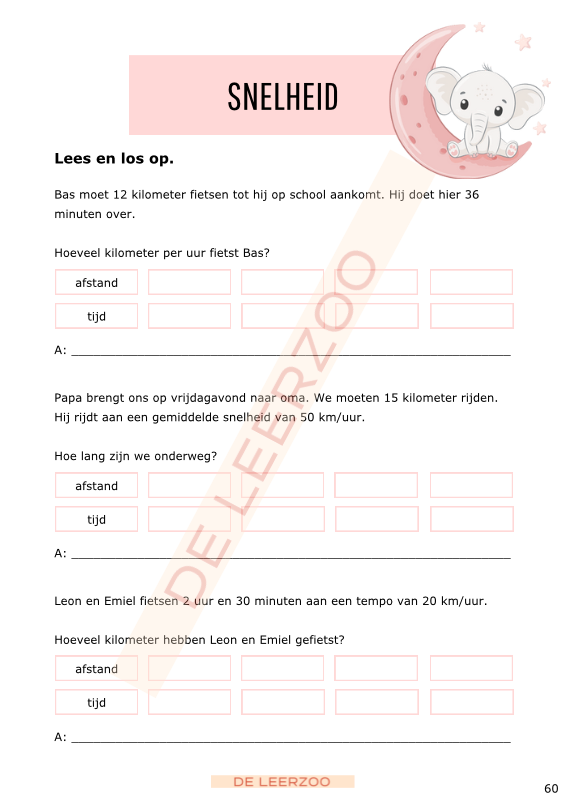Rekenolifant: metend rekenen (zesde leerjaar/groep 8)