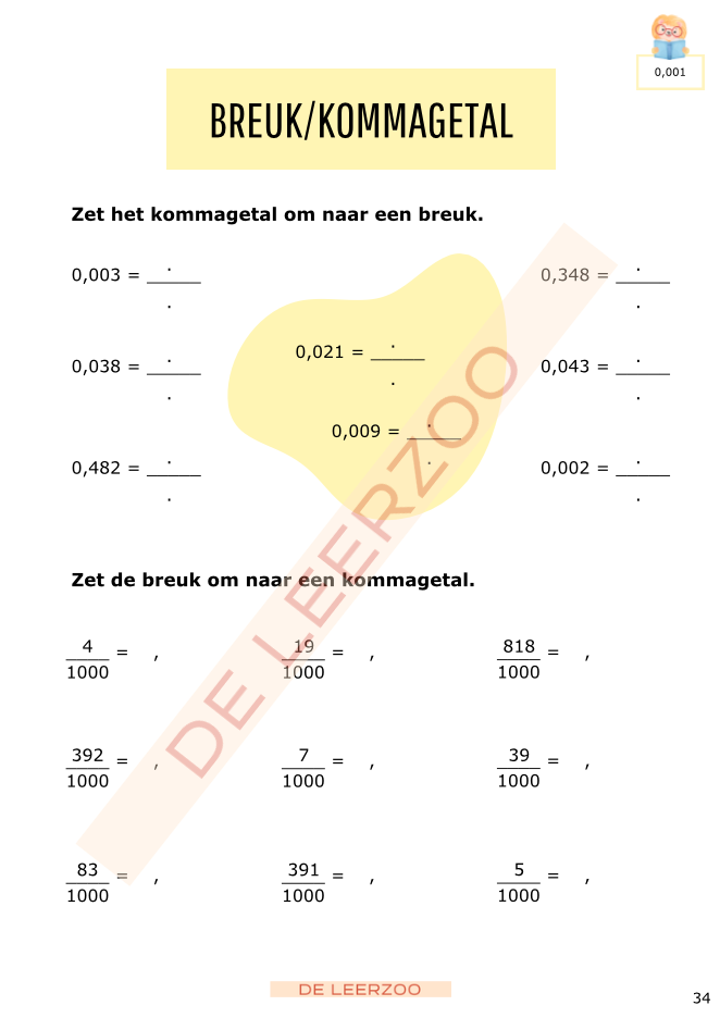 Rekenleeuw: getallenkennis met kommagetallen