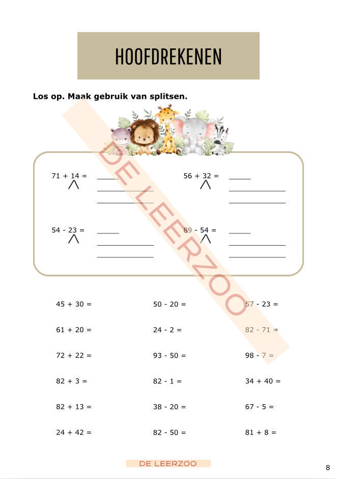 Zomerbundel ijsbergrekenen: tweede leerjaar/groep 4