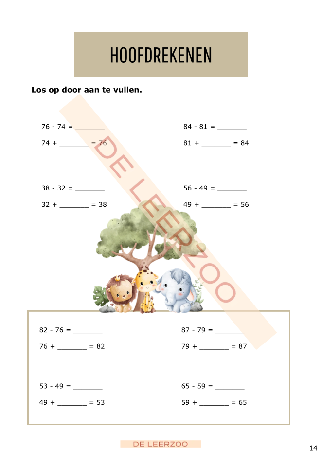 Zomerbundel ijsbergrekenen: tweede leerjaar/groep 4