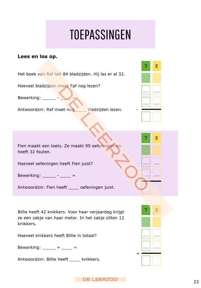 Zomerbundel ijsbergrekenen: tweede leerjaar/groep 4