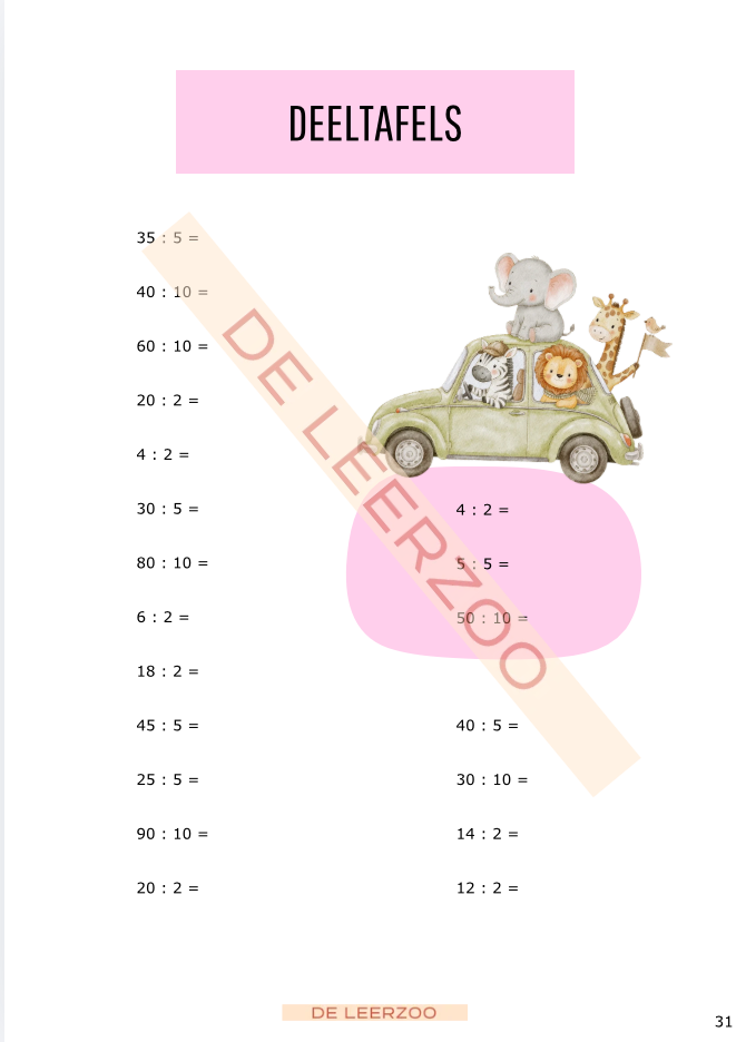 Zomerbundel ijsbergrekenen: tweede leerjaar/groep 4