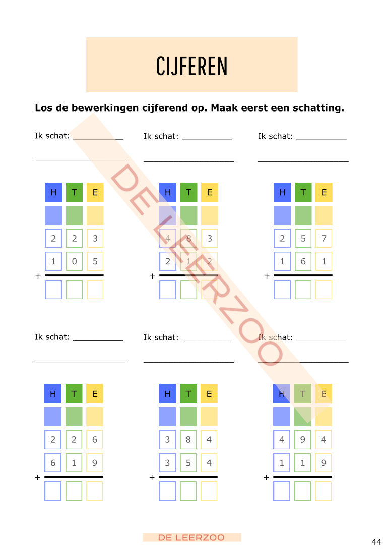 Zomerbundel ijsbergrekenen: derde leerjaar/groep 5